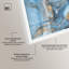 «River Gold Shadowbox Print», art abstrait bleu par Art Remedy-115120694-115120701