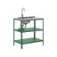 2 Piece Outdoor Kitchen Set with Sink VILAMA Green