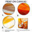 Décoration murale orange abstraite chaleureuse fractale VII - décoration murale orange 4 pièces-1206503919-1206503918