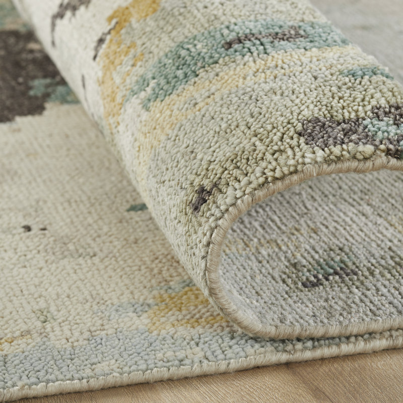 Tapis en laine noué à la main Toros Misty Jade Toros, Tapis de couloir 2 pi 6 po x 10 pi