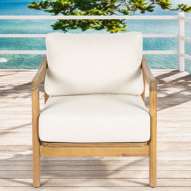 Chaises longues Comfort, corde moderne en bois d'acacia, terrasse