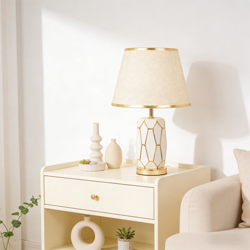Lampe de table moderne en céramique 18,5 po (ampoule incluse)