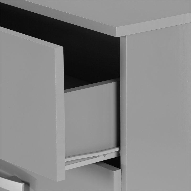 Marquitta 6 Drawer 127.5Cm W Dresser, Grey