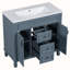 Meuble-lavabo simple 35,9 po avec plateau en résine Dushaj-1970449367