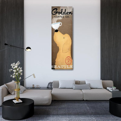 ArtDirect Fowler, Ryan Gallery Wrapped Canvas Art Titled: Golden Coffee Co.