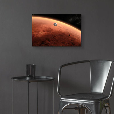  'Curiosity Approaching Mars, Artist Concept' by NASA Acrylic Glass Wall Art, 24" x 16"