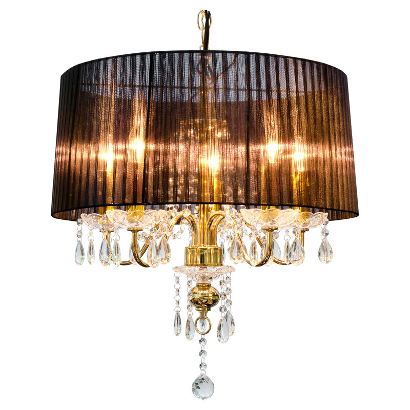 Warwick 5 - Light Drum Chandelier, Black