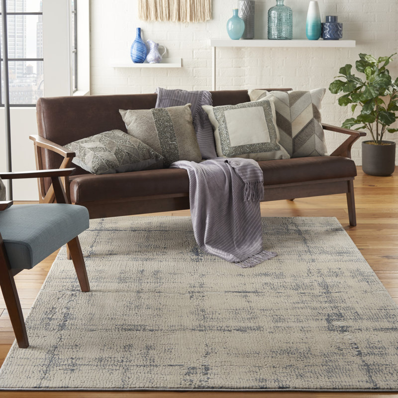 Tapis moderne ivoire, Rectangle 3 pi 11 po x 5 pi 11 po