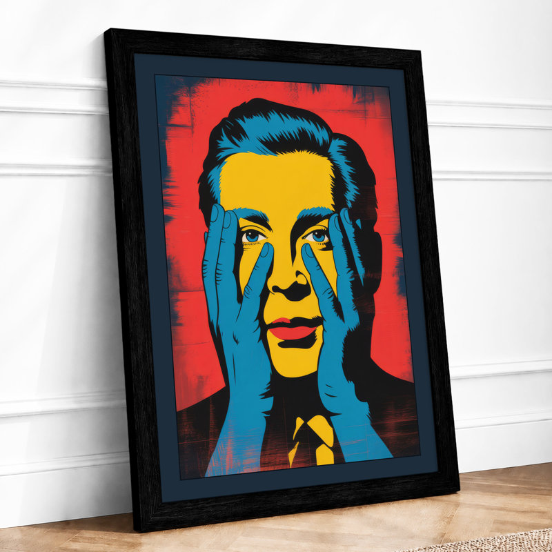 Bold Pop Portrait Pop Art - Print, A1 - 84.1 x 59.4 cm, Black