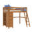 Bufford Twin 4 Drawer Solid Wood Platform Loft Bed With Bookcase-1509463472