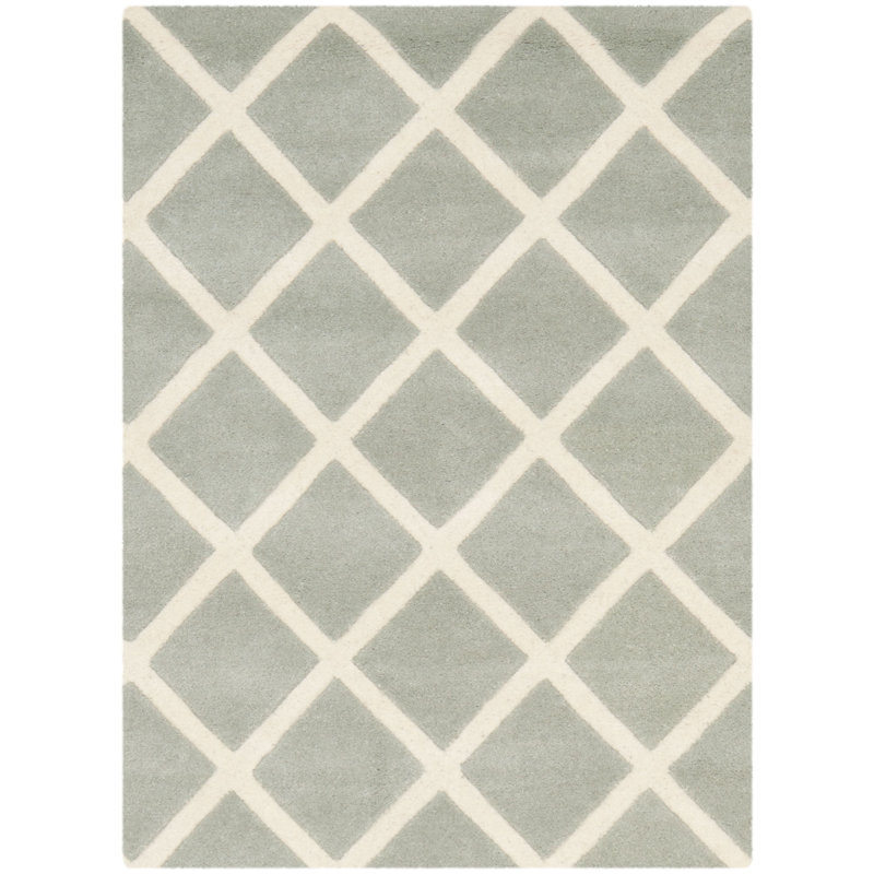 Teresita Hand Tufted Wool Geometric Rug, Rectangle 3' x 5'