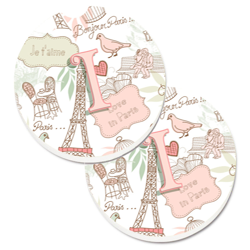 Sous-verre de voiture love in paris, I