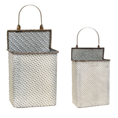 Puspha Metal Wall Organizer with Wall Baskets