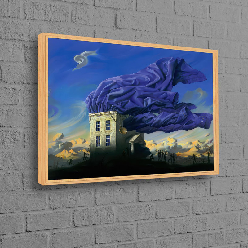Print on Canvas, 70 cm H x 100 cm W, Gold Floater Framed