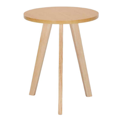 Structure en bois massif avec plateau en panneau de fibres à densité moyenne, table d'appoint moderne