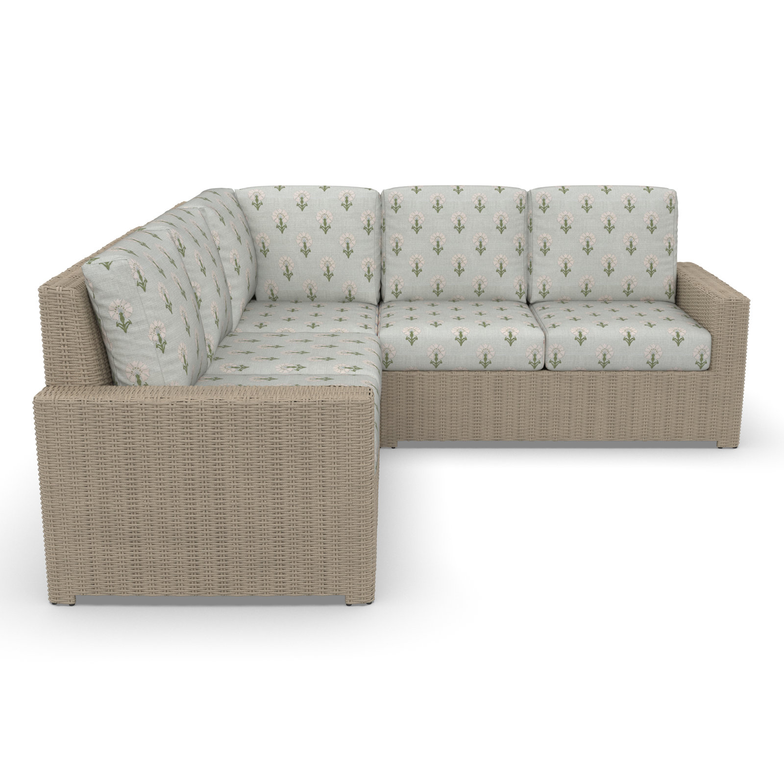Henri 91" Patio Sectional Set, Sunbrella® Canvas Natural