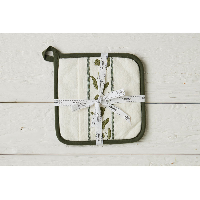 Pot Holder, Tulip, Spruce Green