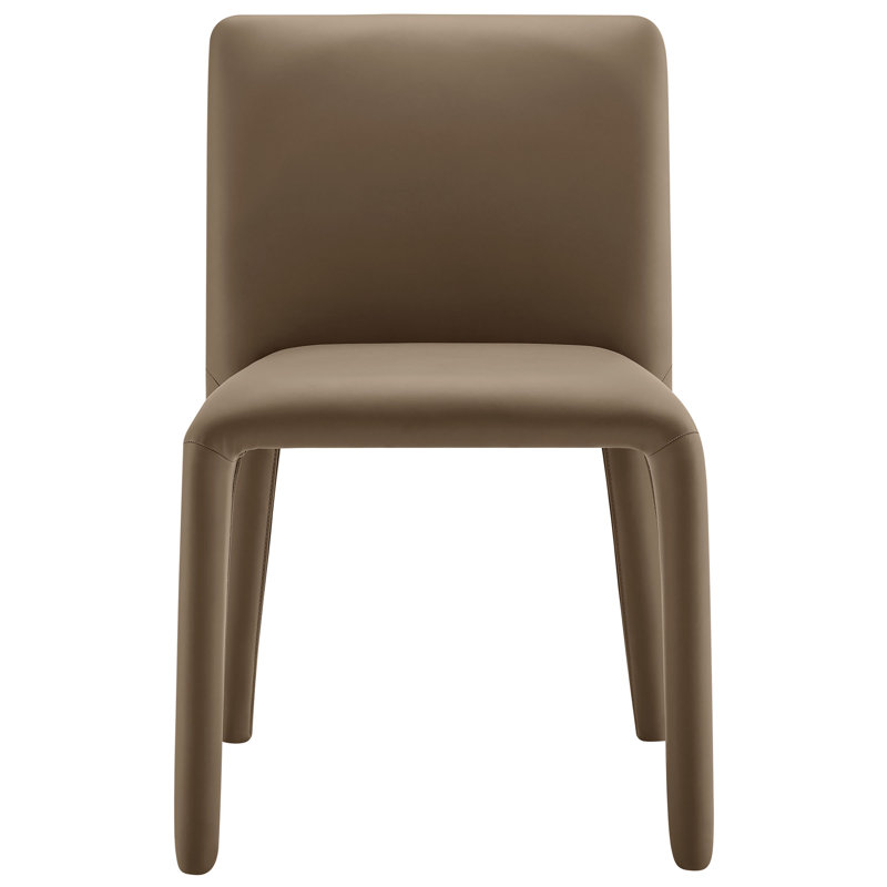 Rhodes Vegan Leather Upholstered Dining Chair, Mushroom Brown
