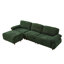 Canapé modulaire de 111 po, canapé modulaire, canapé en L revêtu de chenille avec repose-pieds amovible vert foncé 111 po-131206579-131206580-131206581