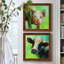 «Colorful Quirky Pig», ensemble de 2 peintures sur toile encadrées-652378711-652378708