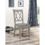 De 2 chaises d'appoint grises, style transitionnel, placage de pin, dossier pour chaise 2 pièces, bois, pièce-298685395