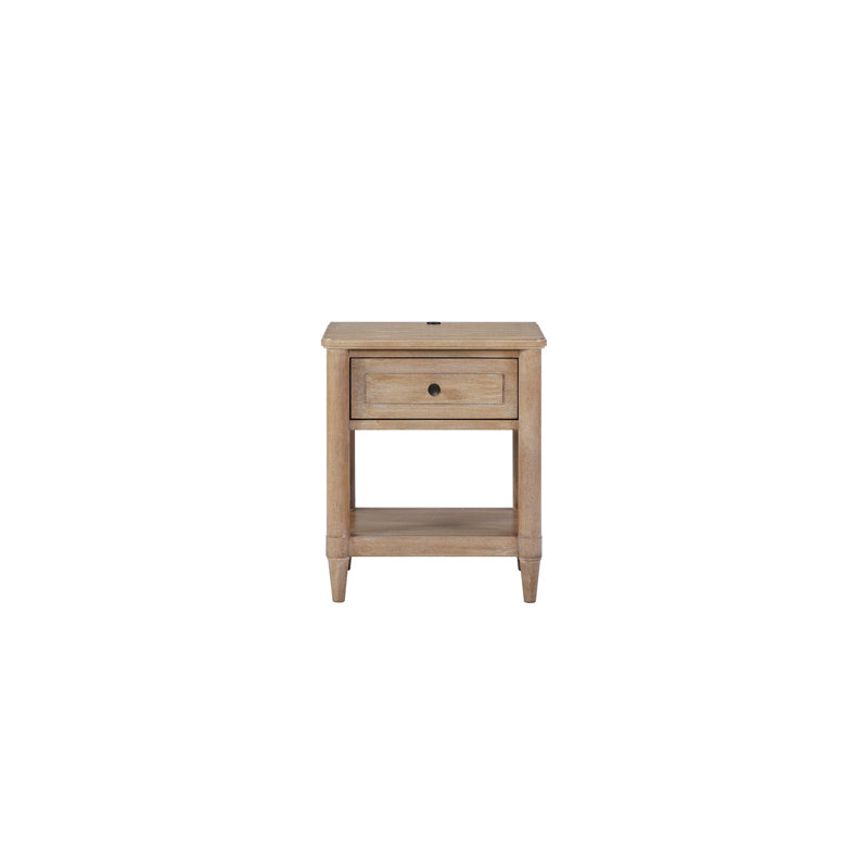 Petite table de chevet avec tablette ouverte