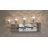 4-Light Black Wall Sconce With Clear Crystal Shades-1700764904
