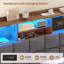 Upholstered Bed with Ottoman Under-bed Storage and Charging Station-1207654588-1207654587