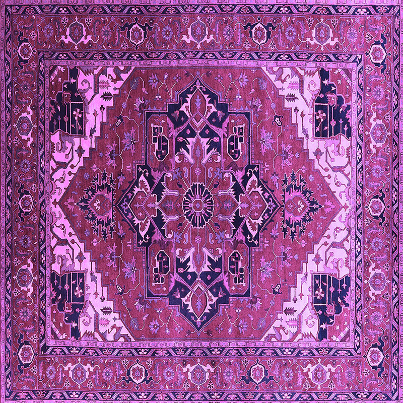 Tapis mauve Mid-Century 2037, Carré de 6 pi
