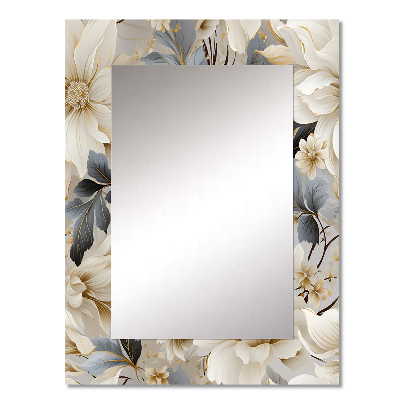Huber Urban Victorian Splendor, motif victorien - miroir mural floral unique, 32 po x 24 po
