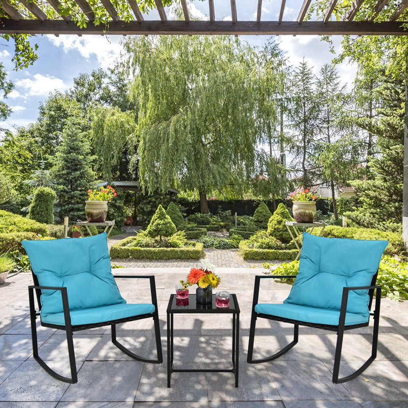 Outdoor Jorgia 2 - Person Seating Group, Blue