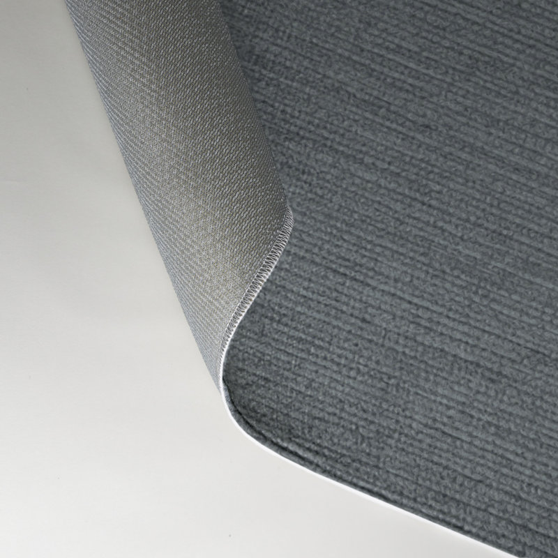 Solid Gray Indoor and Outdoor Area Rug, Rectangle 9' x 12'