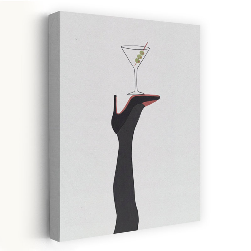 Martini High Heel Style by Andreas Magnusson - Wrapped Canvas Print, 91.44 cm H x 60.96 cm W