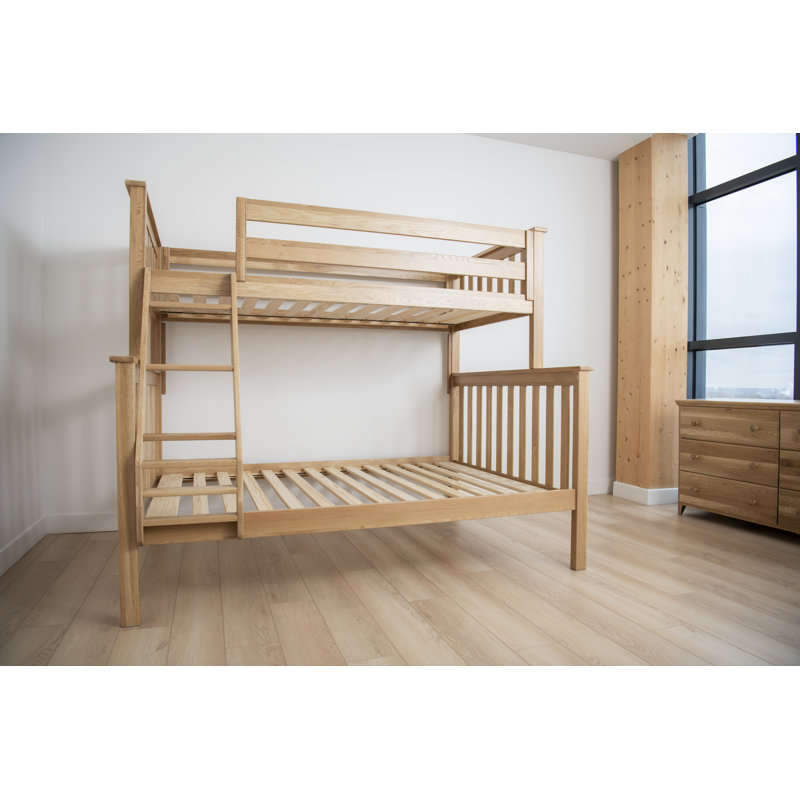 Savona FSC®-Certified Oak Kids Bed/Bunk Bed, Natural, Twin/Full Kids Bunk Bed