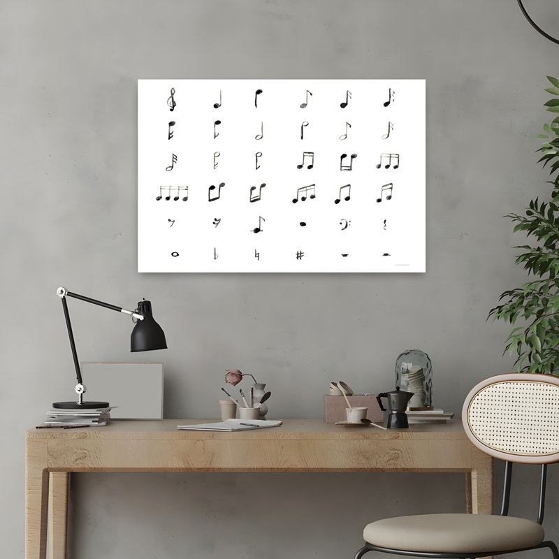 Gouttes de musique, art contemporain abstrait, H 16 po x l 24 po