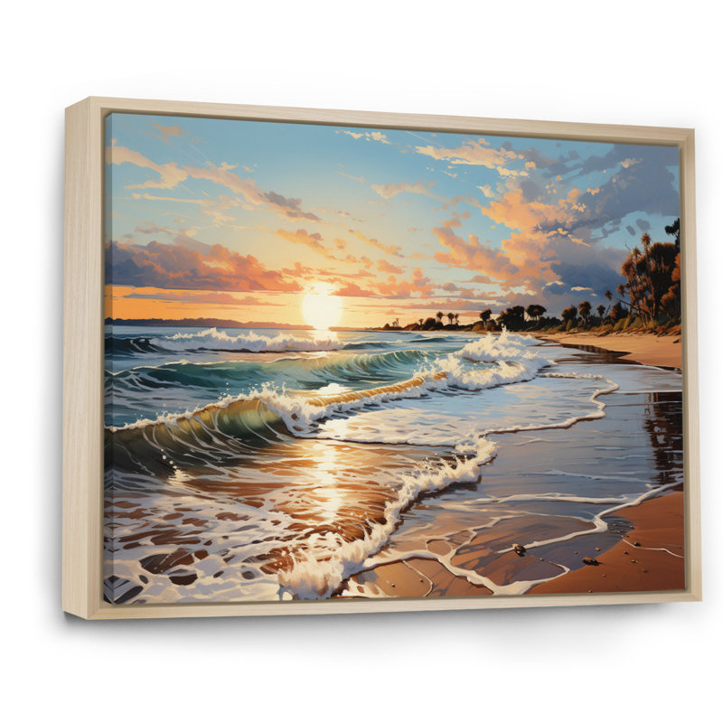 Alikai Beach Sandy Serenade I - impression, H 24 po x l 32 po x P 1 po, Cadre naturel flottant