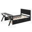 Lit plateforme double avec tête de lit à DEL et bureau à DEL, cadre de lit en bois massif avec tiroirs de rangement et port USB-910636038