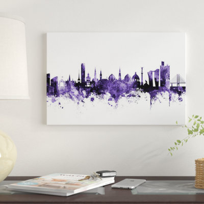 « copenhague, danemark horizon » par michael tompsett, reproduction d’impression sur toile tendue