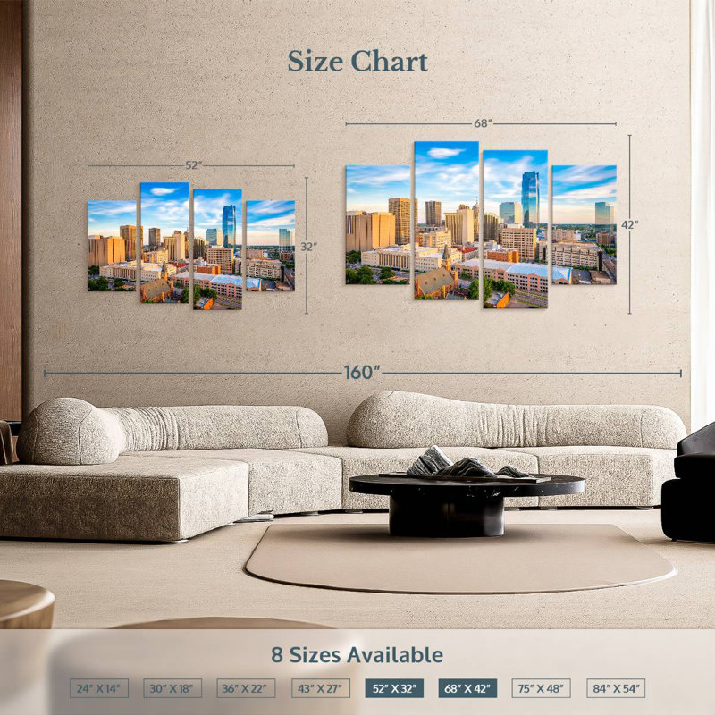 Sireci Oklahoma Urban Cityscape, 32" H x 52" W