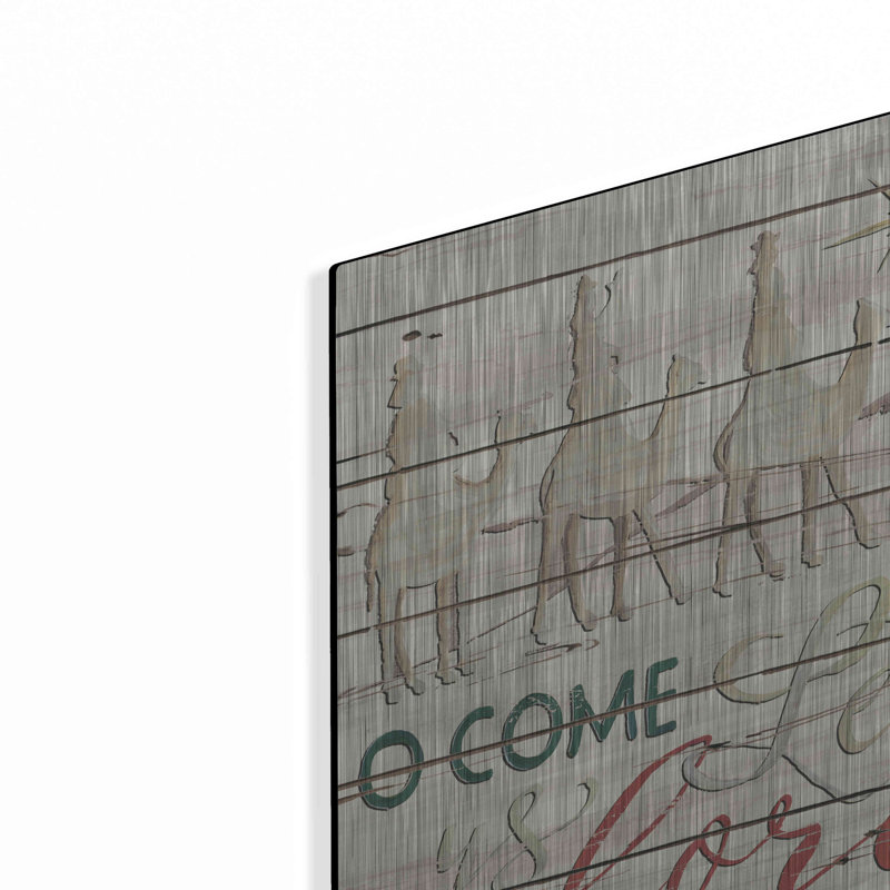 «Come Let Us Adore him Shiplap» par Cindy Jacobs, H 16 po x l 12 po