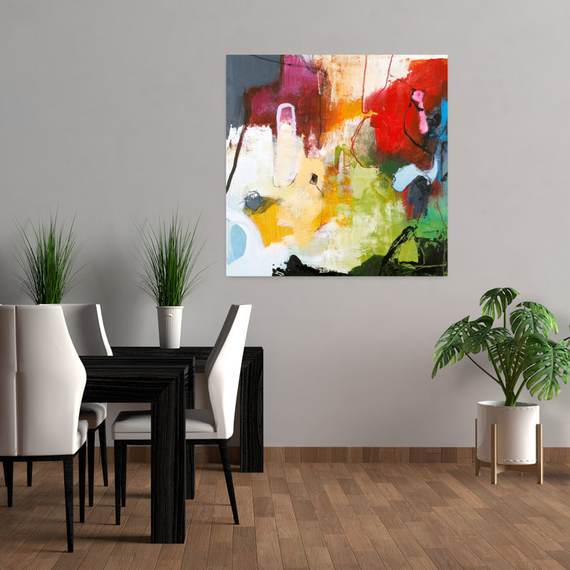 Tango 3, art abstrait contemporain, H 36 po x l 36 po