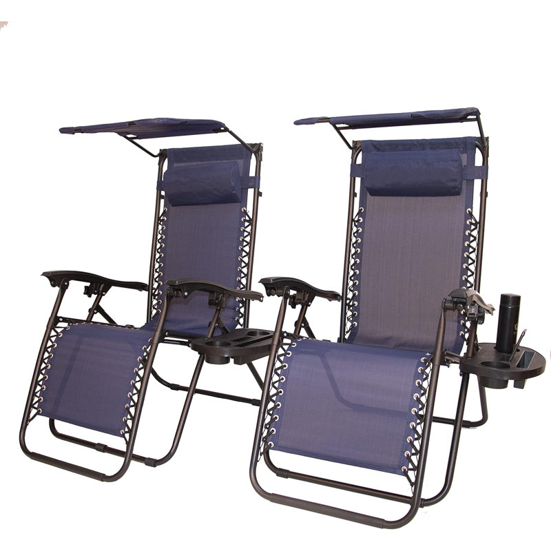 Tamona Folding Recliner Chair, Blue