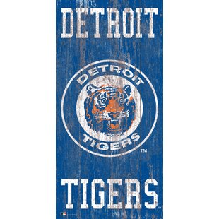 Detroit Tigers Tiger Mascot w/ Letter D Logo Type MLB Baseball Die-Cut  MAGNET