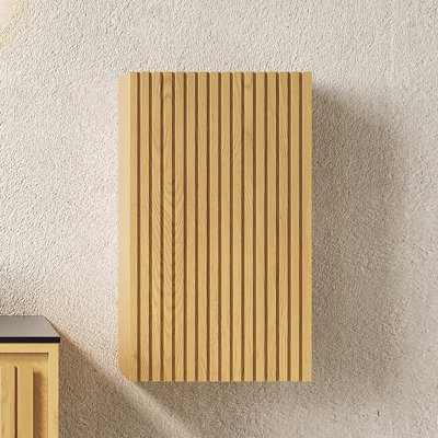 Bathroom Wall Mounted Storage Cabinet 23" - Narrow, Oak Finish, Strong & , Effortless Setup , Stable, Installation Process