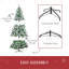Sapin de Noël artificiel enneigé 6 pi avec des branches réalistes, 61 pommes de pin et 800 pointes