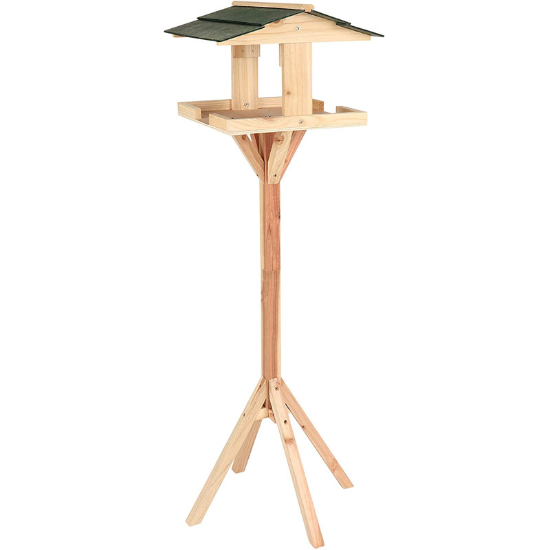 Kewanna Wood Freestanding Tray Bird Feeder