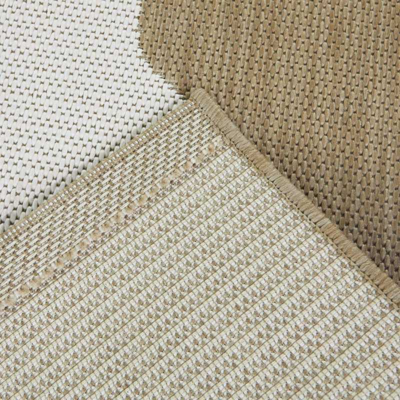 Tapis intérieur / extérieur en polypropylène tissé à la machine Emmie, Rectangle 5 pi 3 po x 7 pi
