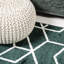 Tapis vert / blanc Mashawna-1158466975