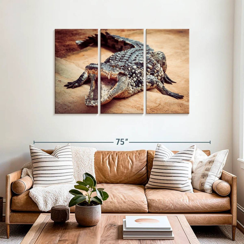 Brampt Crocodile, 36" H x 57" W