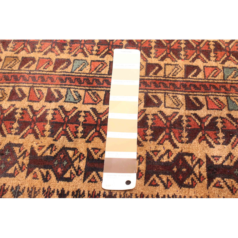 Tapis brun Teimani 2 pi 11 po x 4 pi 0 po